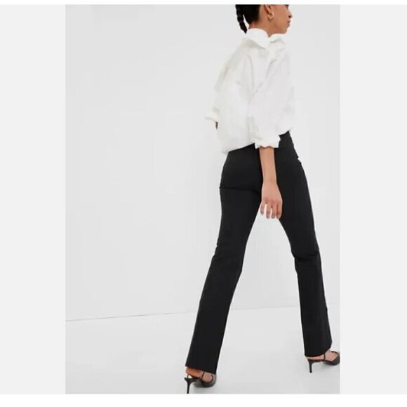 GAP High Rise Bi Stretch Black FLARE Pintuck Pleat Pants Size 10 - MSRP $80 - Picture 6 of 13